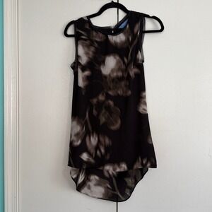 Simply Vera Vera Wang Sleeveless Floral Print High Low Blouse Women's Size S